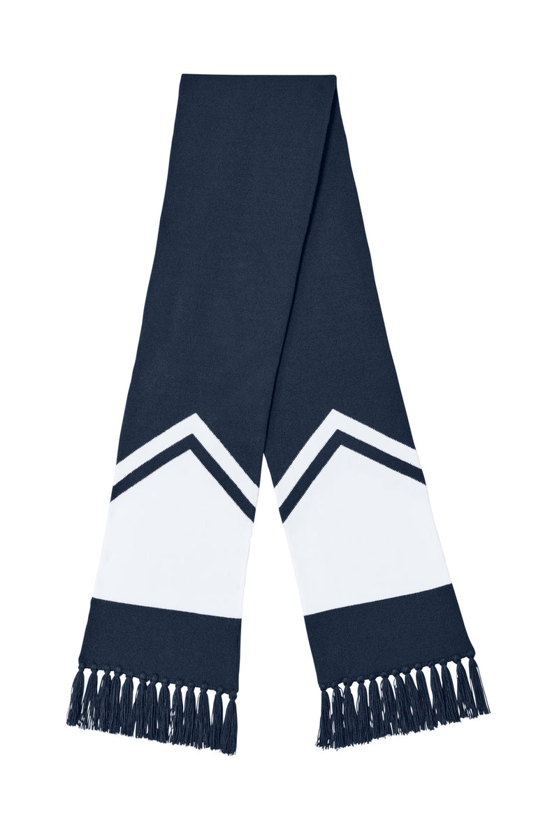 Sport-Tek Gameday Scarf - True Navy/ White