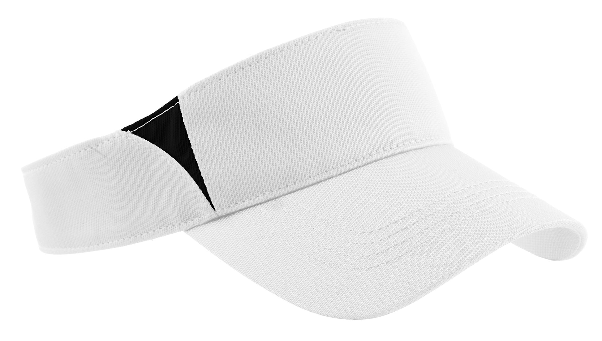 Sport-Tek Dry Zone Colorblock Visor - White/ Black
