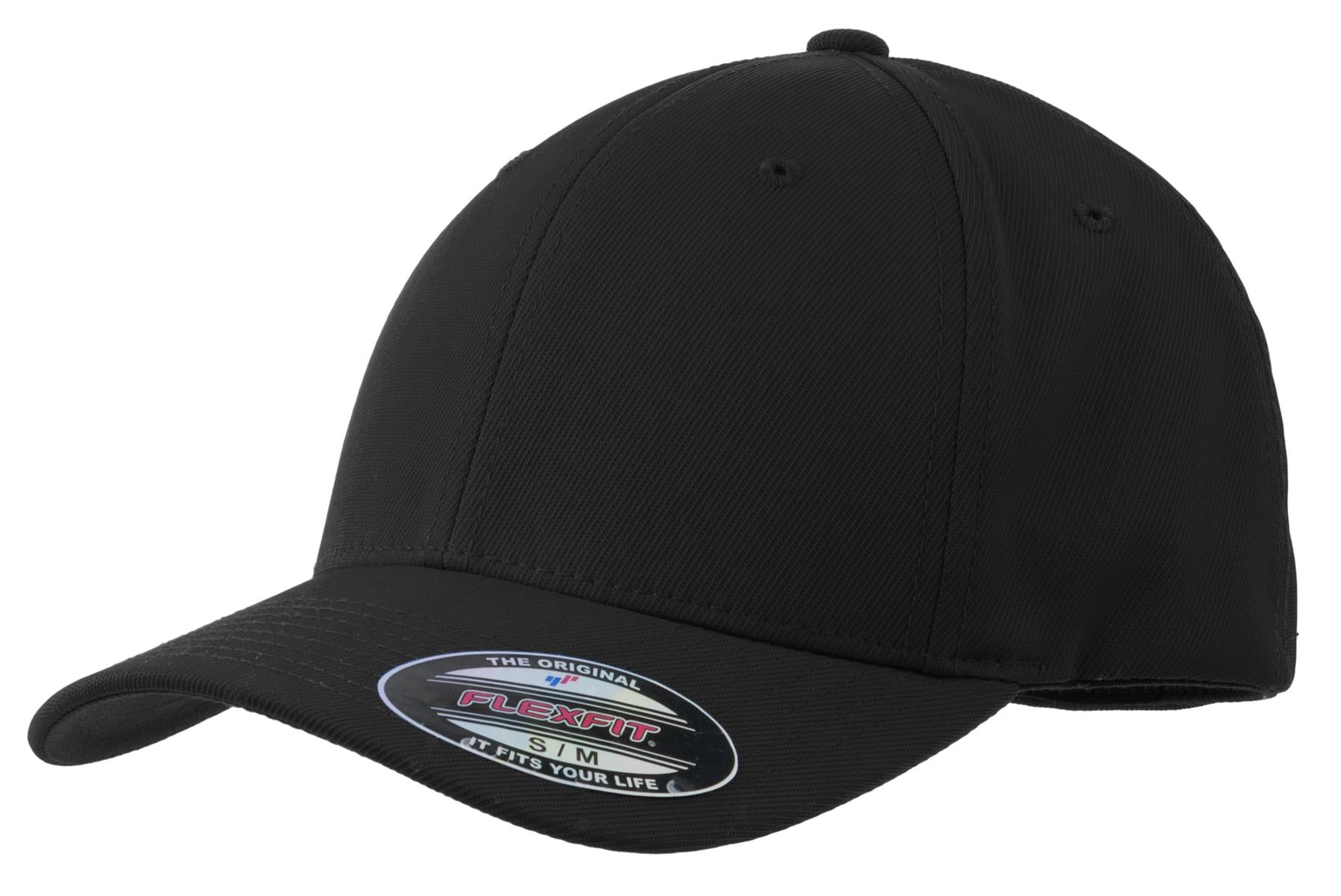 Sport-Tek Flexfit Performance Solid Cap - Black
