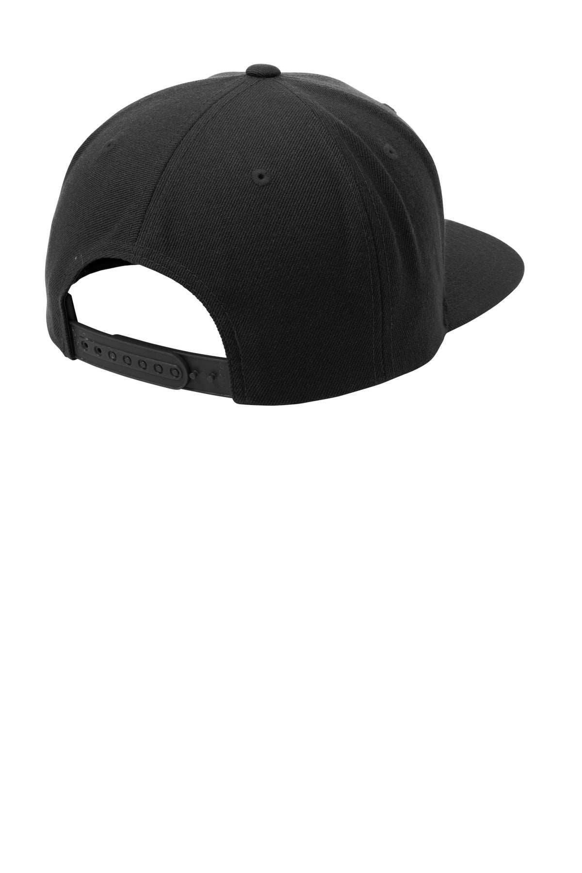 Sport-Tek YP Classics Flat Bill Snapback Cap - Black