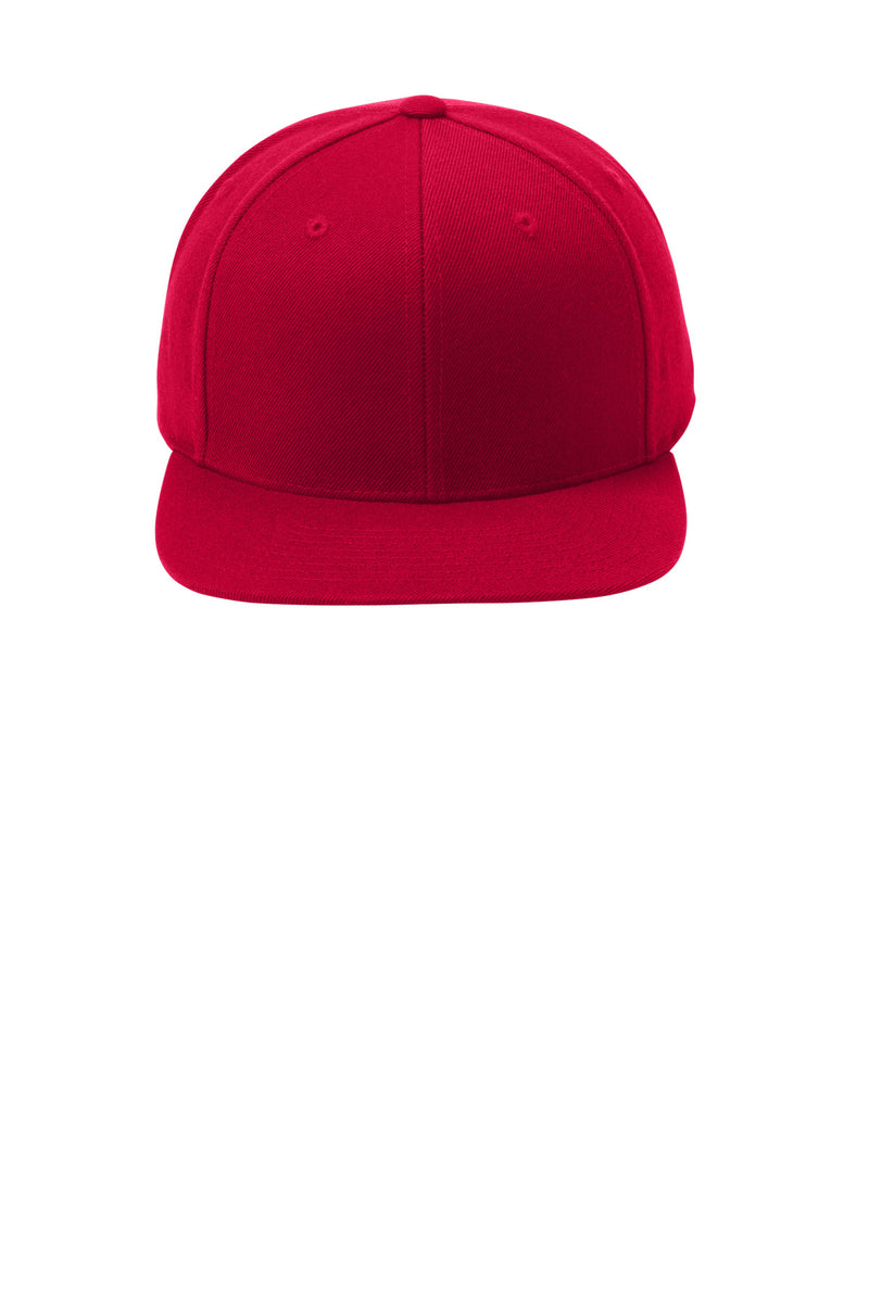 Sport-Tek YP Classics Flat Bill Snapback Cap - Deep Red