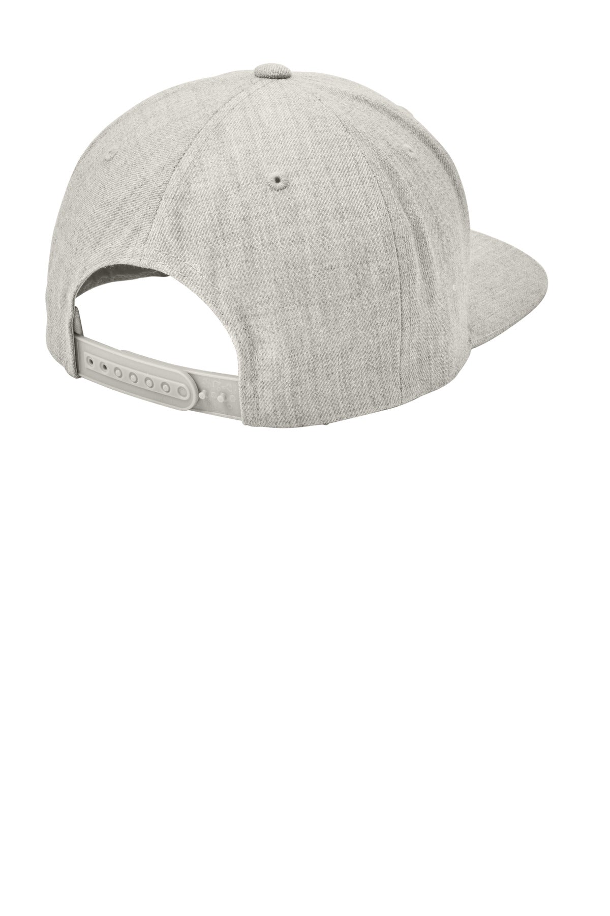 Sport-Tek YP Classics Flat Bill Snapback Cap - Heather Grey