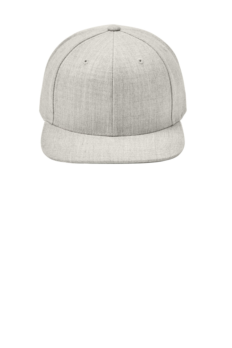 Sport-Tek YP Classics Flat Bill Snapback Cap - Heather Grey