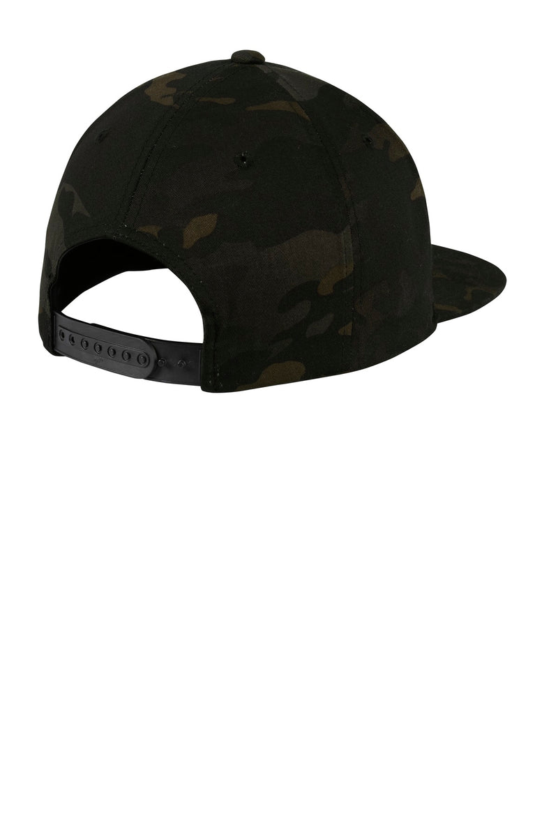 Sport-Tek YP Classics Flat Bill Snapback Cap - Multicam Black