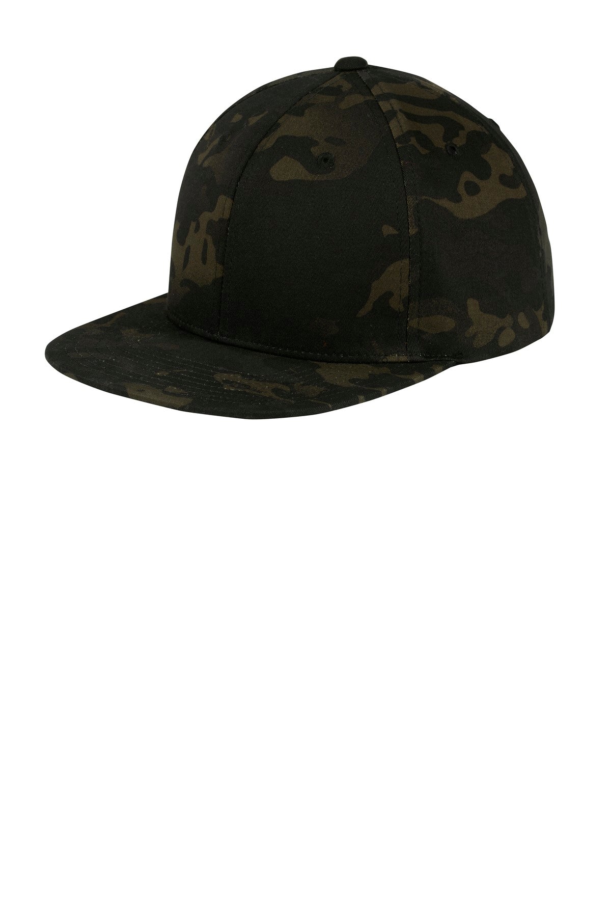 Sport-Tek YP Classics Flat Bill Snapback Cap - Multicam Black