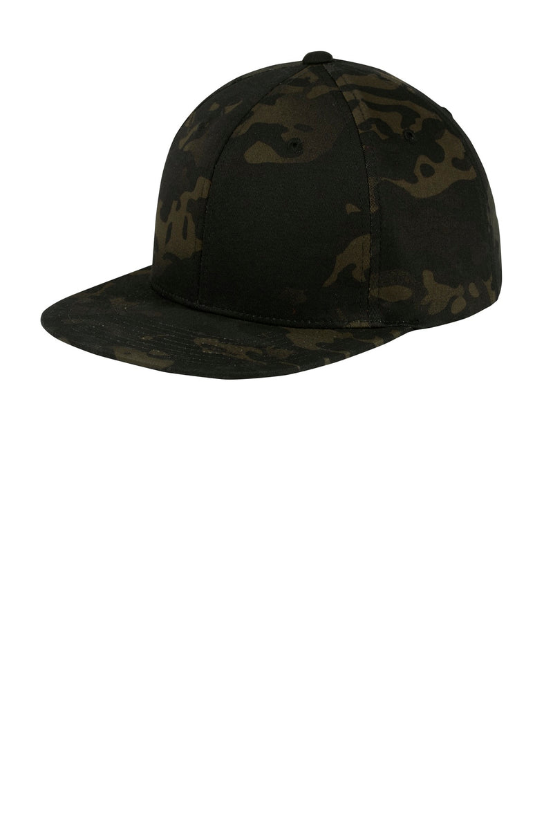 Sport-Tek YP Classics Flat Bill Snapback Cap - Multicam Black