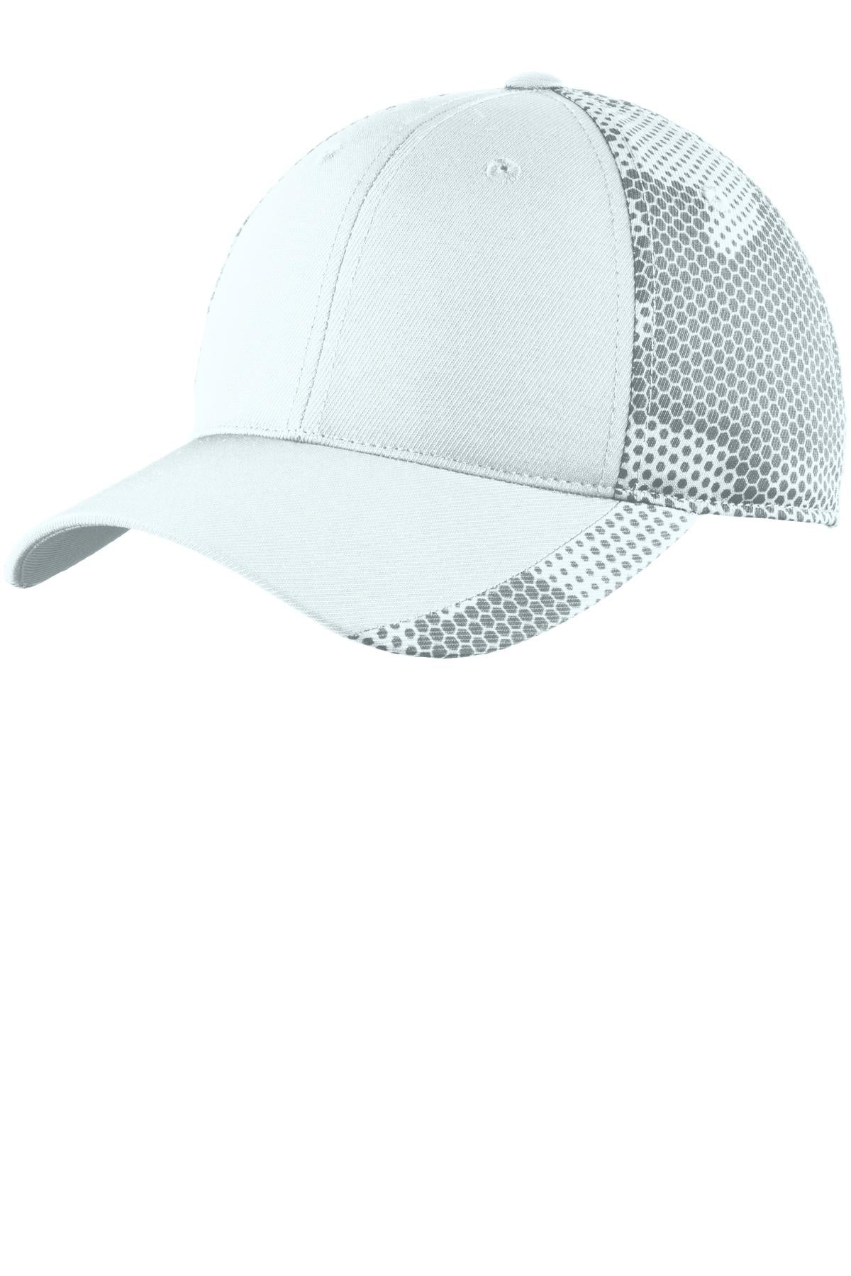 Sport-Tek CamoHex Cap - White