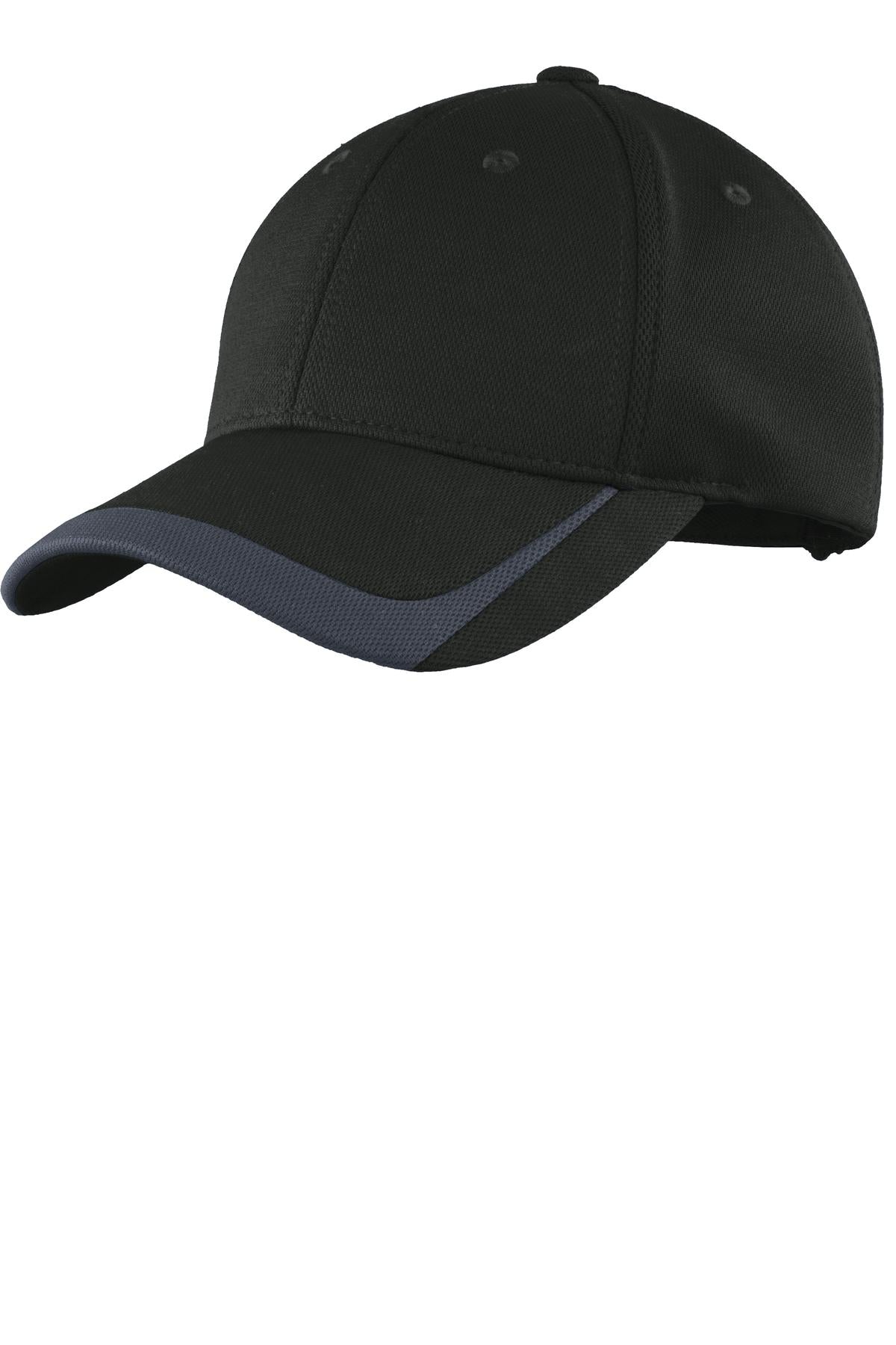 Sport-Tek Pique Colorblock Cap - Black/ Graphite
