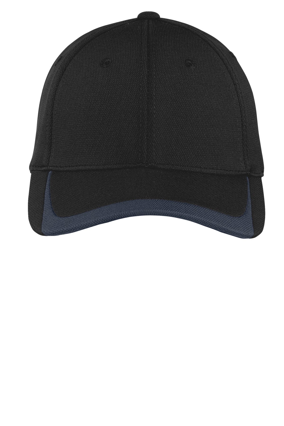 Sport-Tek Pique Colorblock Cap - Black/ Graphite
