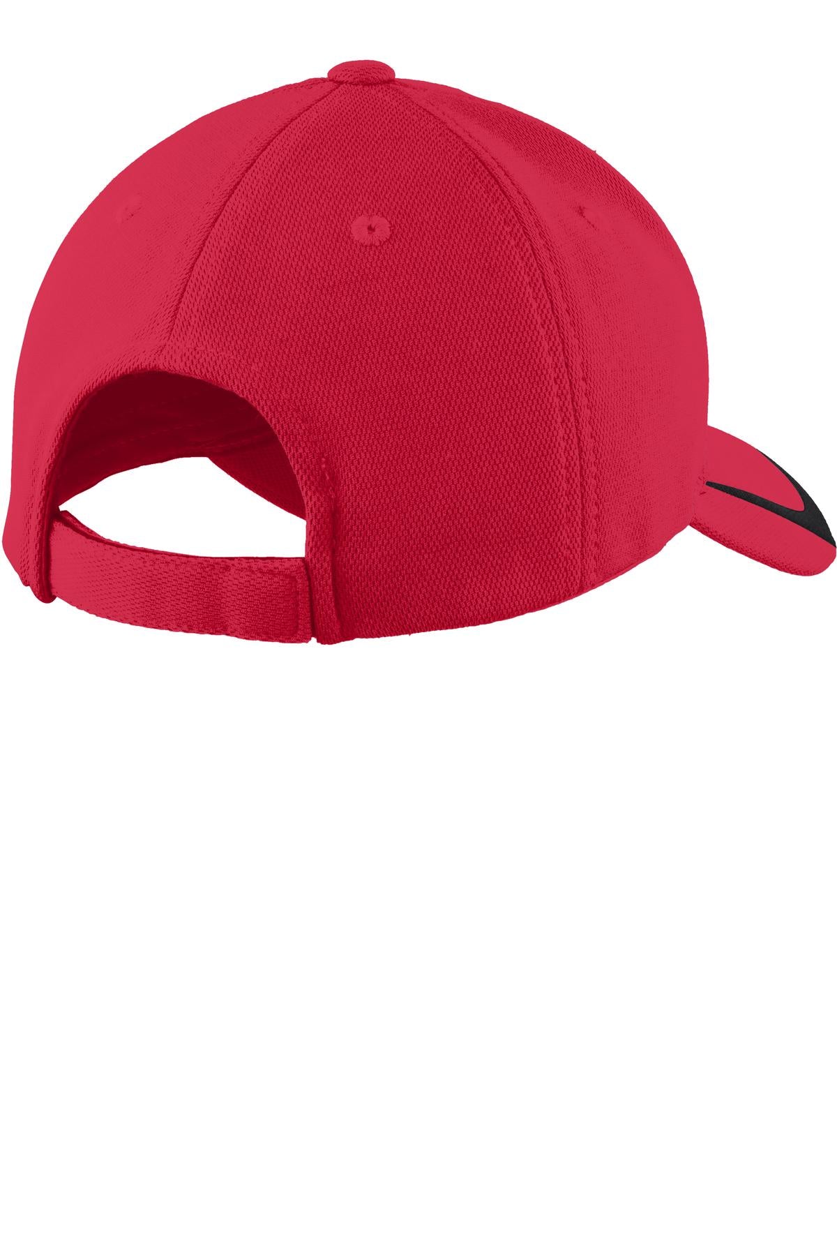 Sport-Tek Pique Colorblock Cap - True Red/ Black