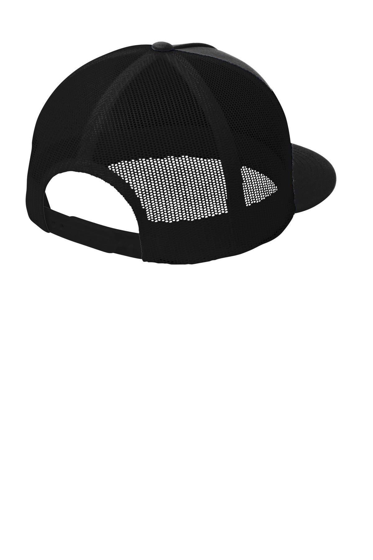 Sport-Tek YP Classics  5-Panel Classic Trucker Mesh Back Cap - Black/ Black