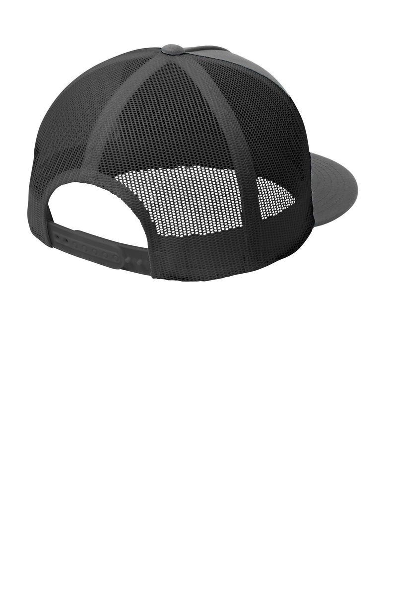 Sport-Tek YP Classics  5-Panel Classic Trucker Mesh Back Cap - Graphite/ Graphite