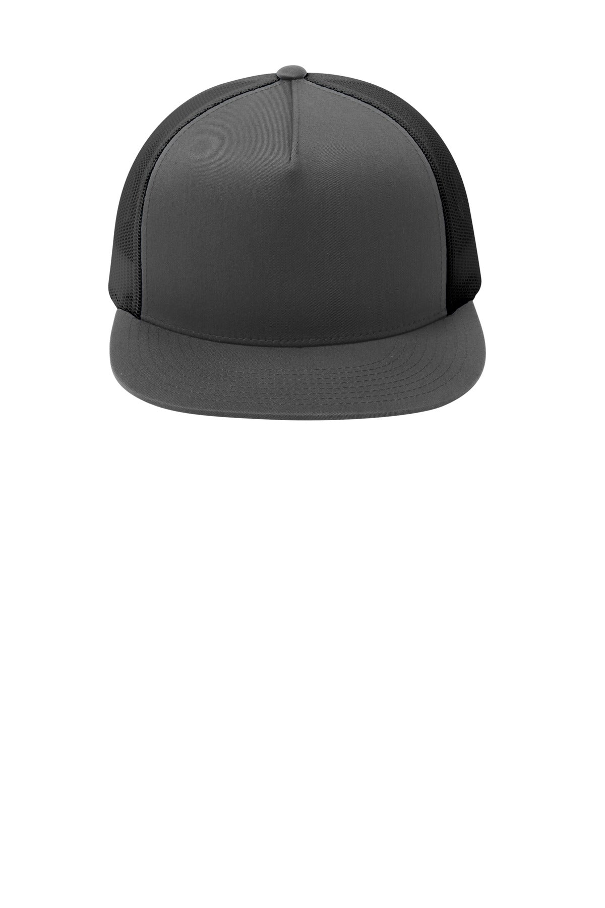 Sport-Tek YP Classics  5-Panel Classic Trucker Mesh Back Cap - Graphite/ Graphite