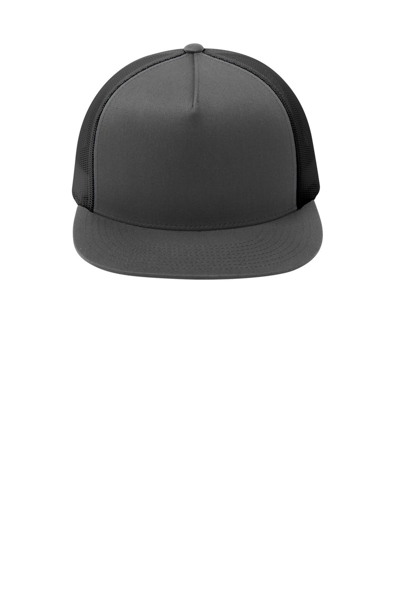 Sport-Tek YP Classics  5-Panel Classic Trucker Mesh Back Cap - Graphite/ Graphite