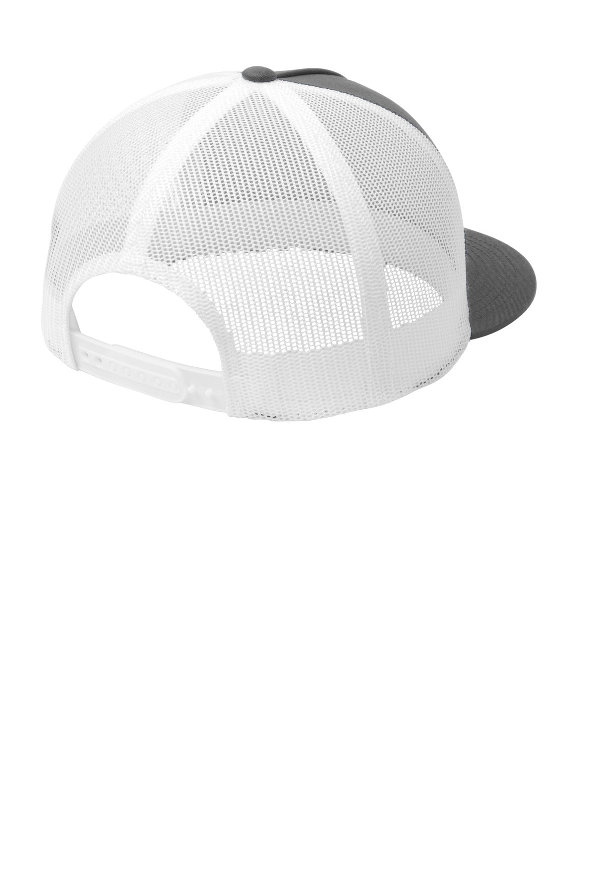 Sport-Tek YP Classics  5-Panel Classic Trucker Mesh Back Cap - Graphite/ White
