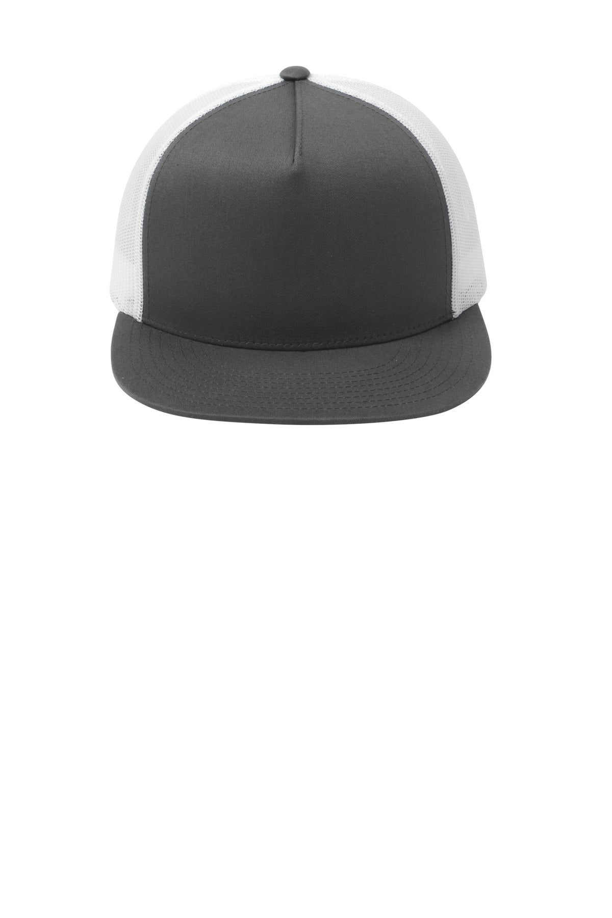 Sport-Tek YP Classics  5-Panel Classic Trucker Mesh Back Cap - Graphite/ White
