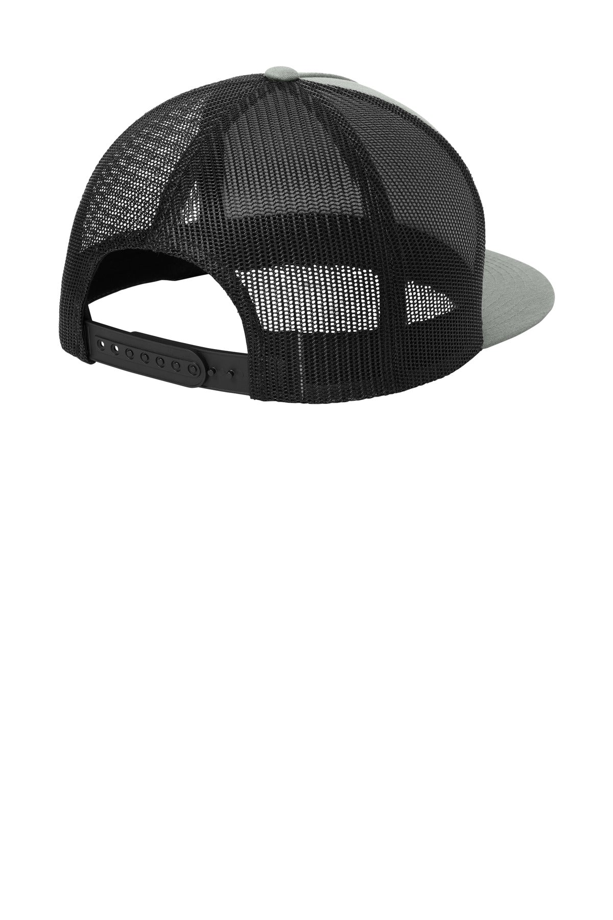 Sport-Tek YP Classics  5-Panel Classic Trucker Mesh Back Cap - Heather Grey/ Black