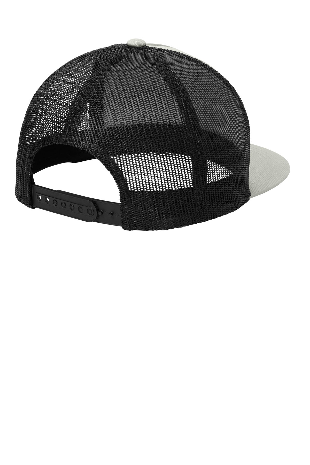 Sport-Tek YP Classics  5-Panel Classic Trucker Mesh Back Cap - Silver/ Black