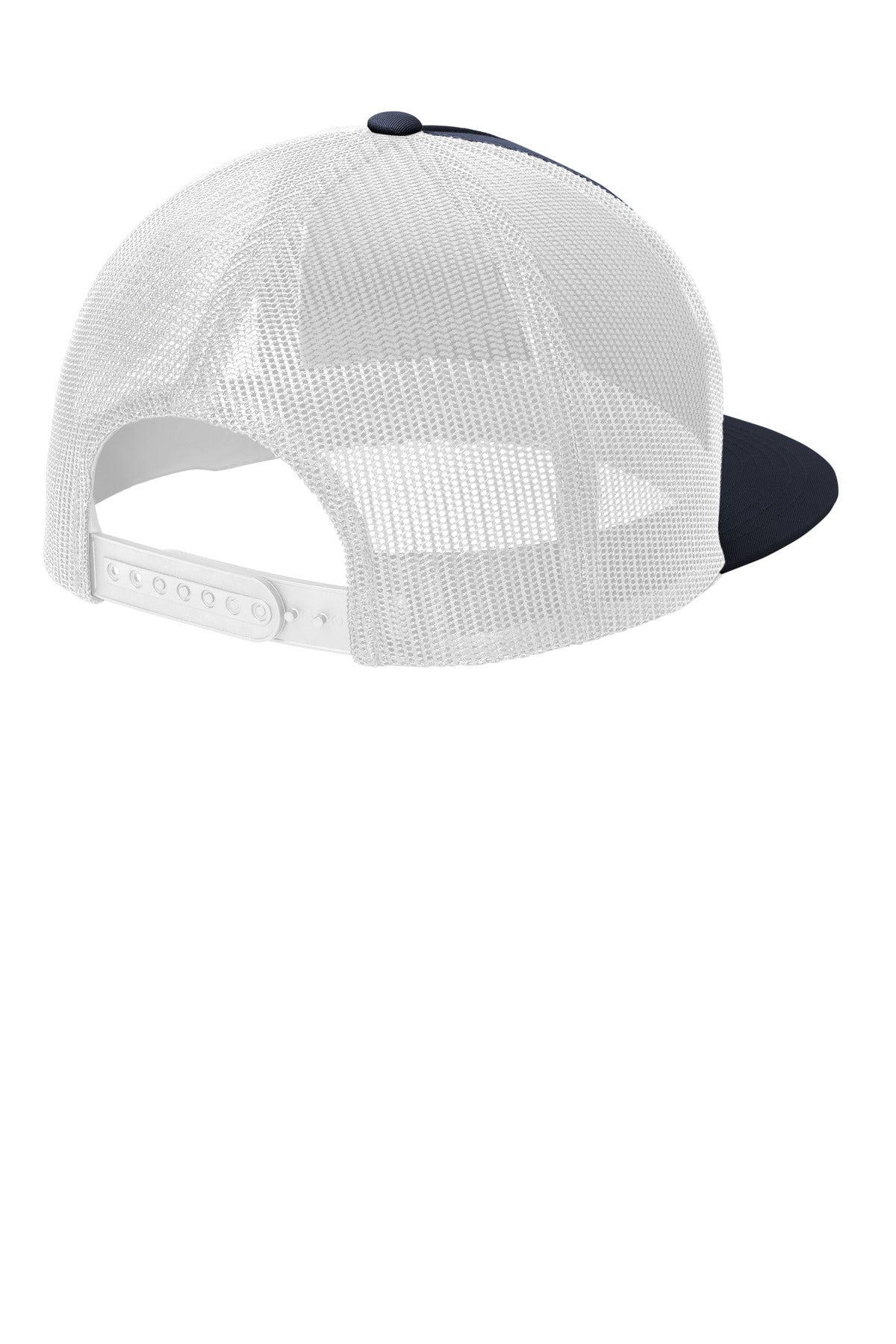 Sport-Tek YP Classics  5-Panel Classic Trucker Mesh Back Cap - True Navy/ White