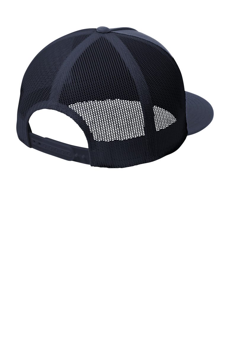 Sport-Tek YP Classics  5-Panel Classic Trucker Mesh Back Cap - True Navy/ True Navy