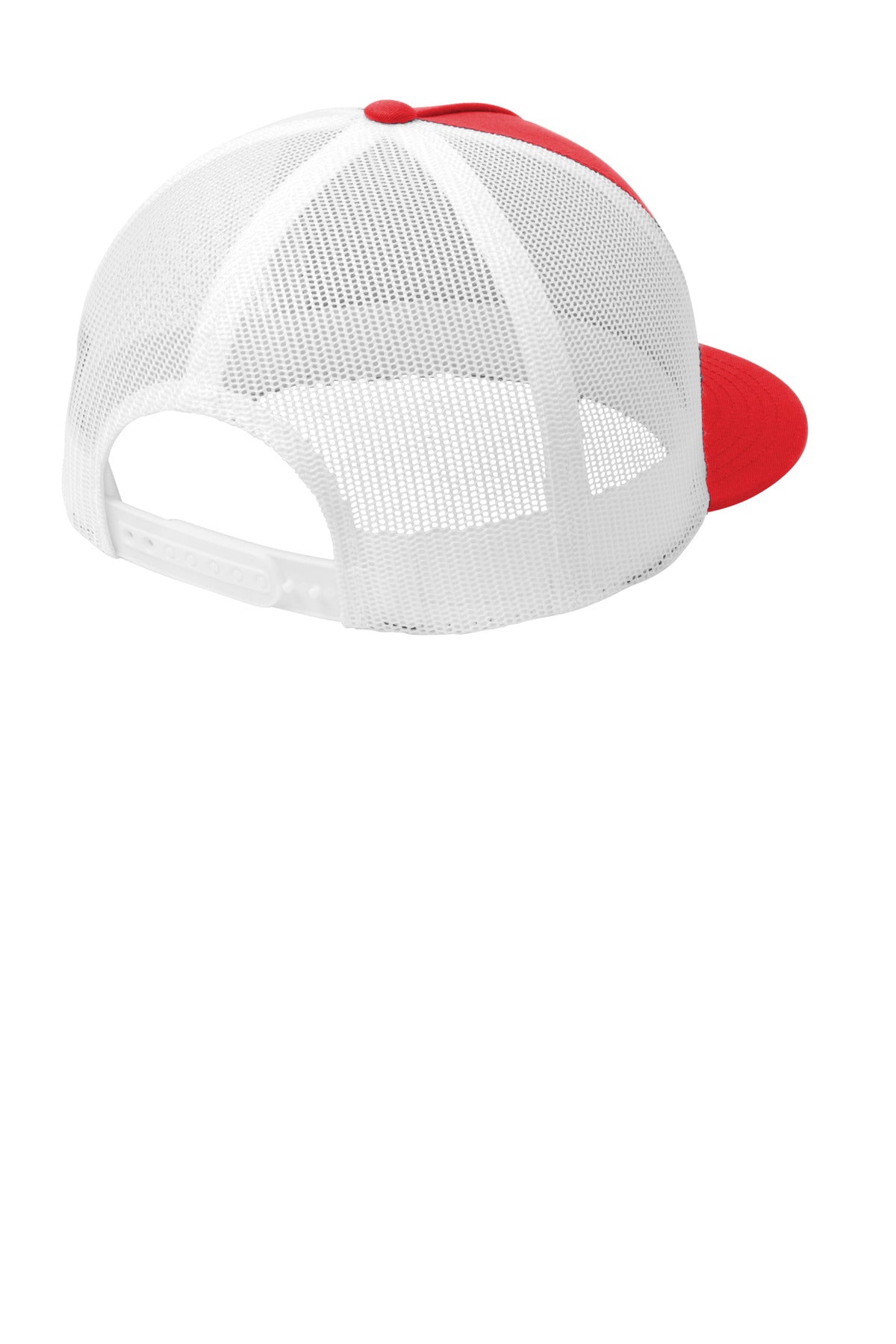 Sport-Tek YP Classics  5-Panel Classic Trucker Mesh Back Cap - True Red/ White
