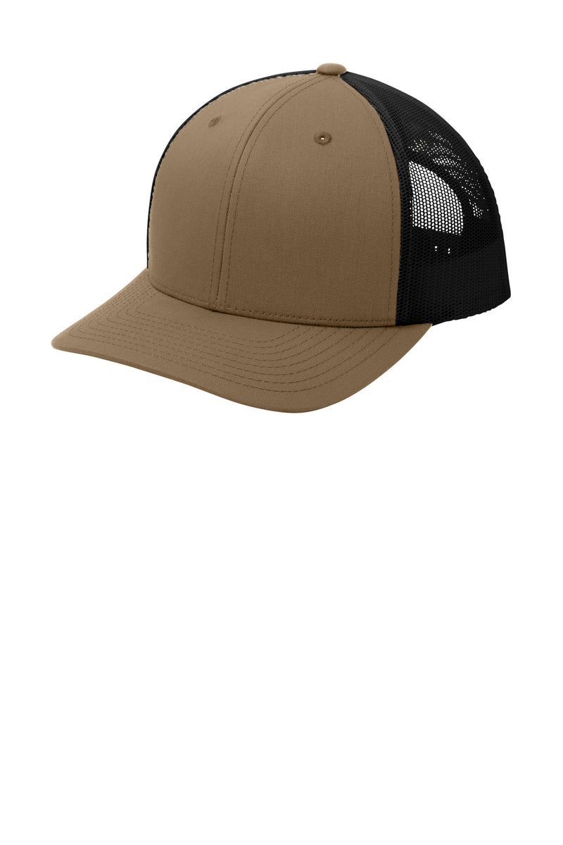 Sport-Tek YP Classics Retro Trucker Cap - Elm Brown/ Black
