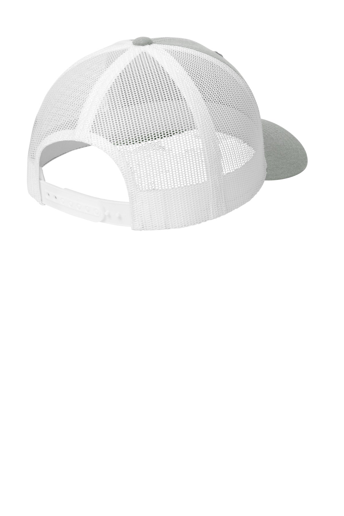 Sport-Tek YP Classics Retro Trucker Cap - Heather Grey/ White