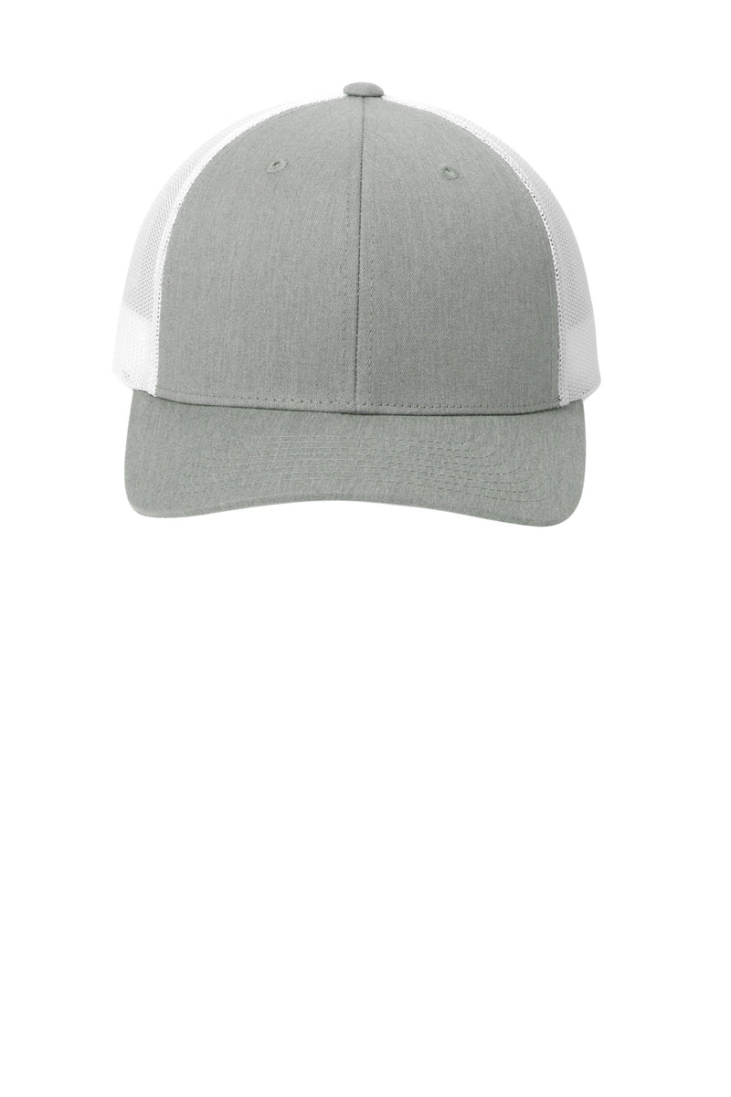 Sport-Tek YP Classics Retro Trucker Cap - Heather Grey/ White