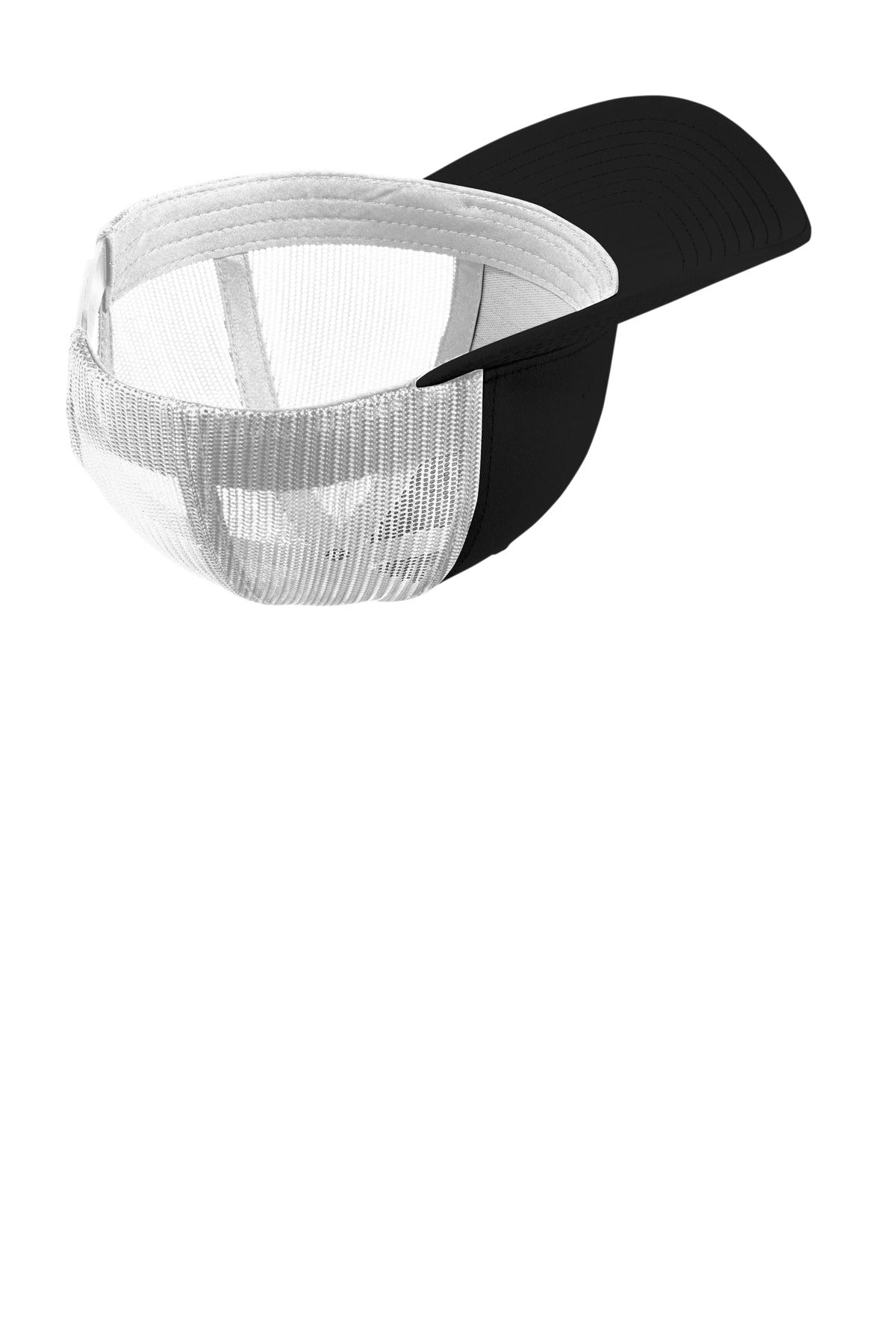 Sport-Tek YP Classics Retro Trucker Cap - Black/ White