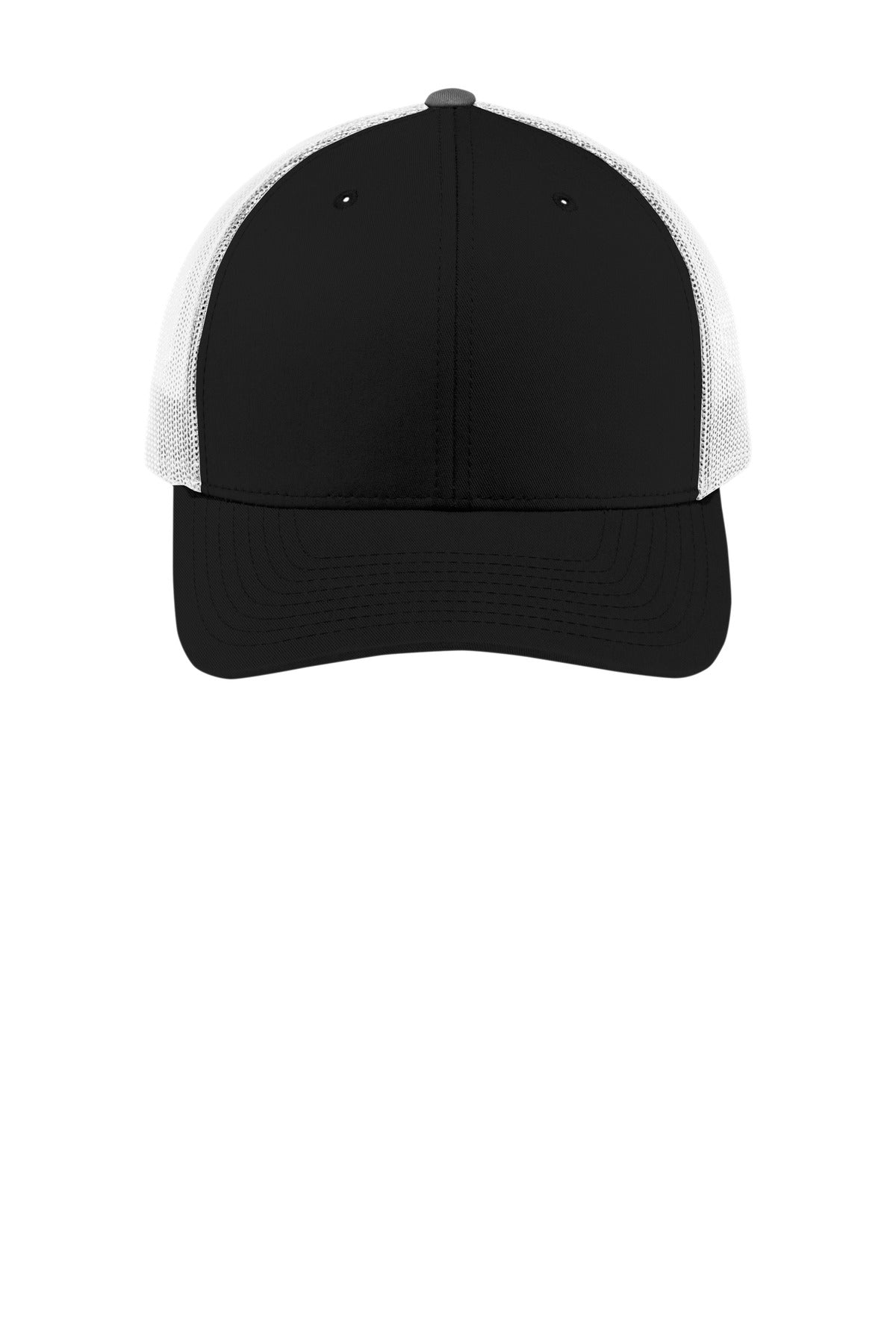 Sport-Tek YP Classics Retro Trucker Cap - Black/ White