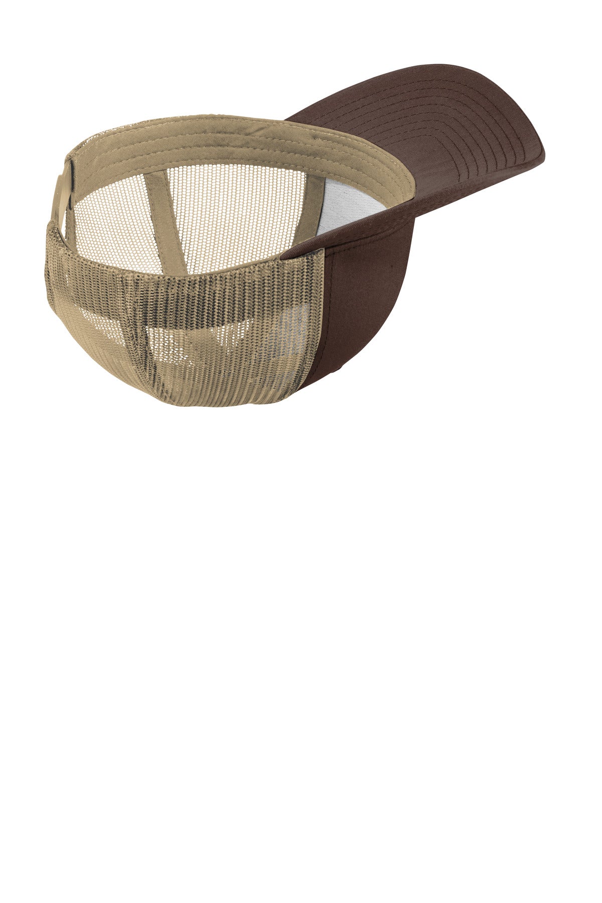 Sport-Tek YP Classics Retro Trucker Cap - Chocolate Brown/ Khaki