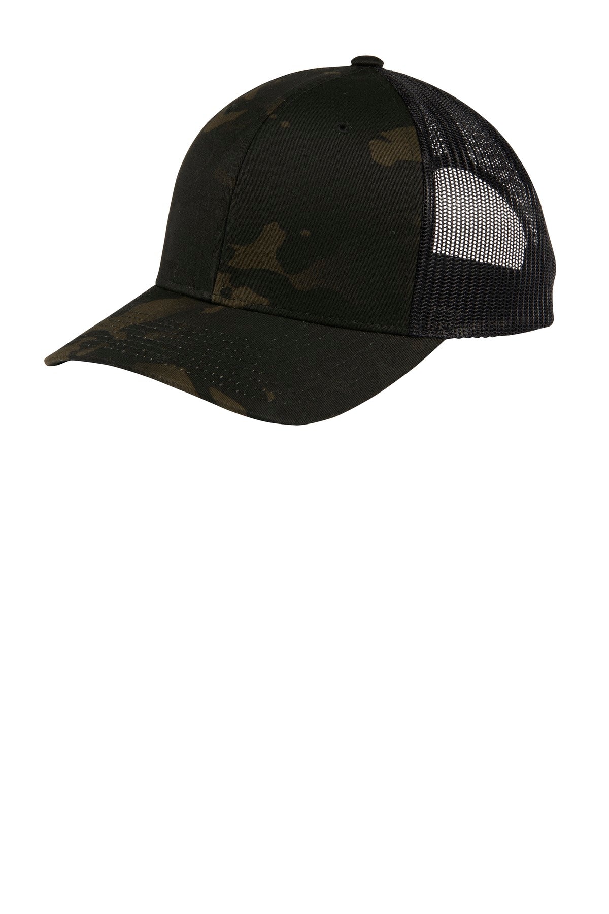 Sport-Tek YP Classics Retro Trucker Cap - Multicam Black