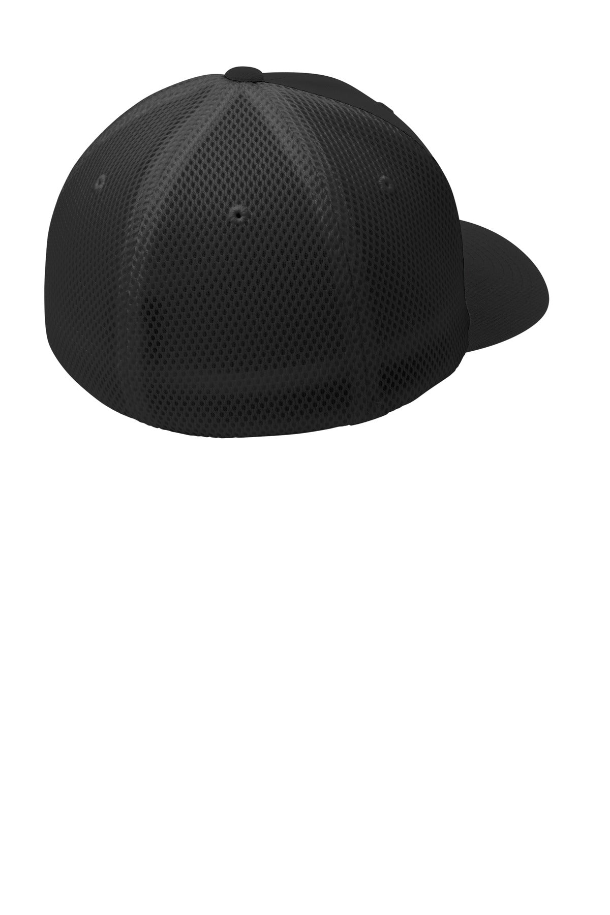 Sport-Tek  Flexfit  Air Mesh Back Cap - Black/ Black