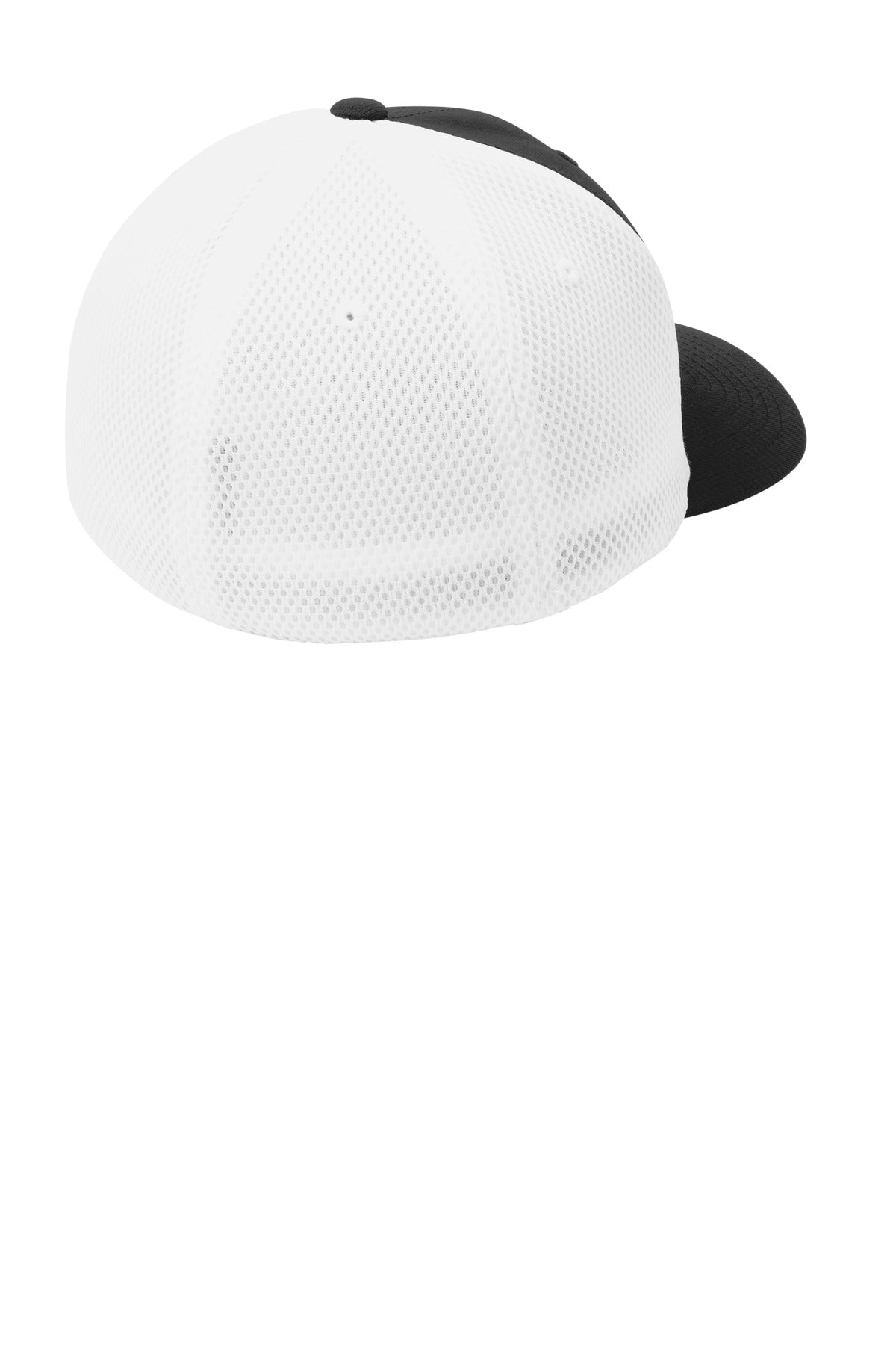 Sport-Tek  Flexfit  Air Mesh Back Cap - Black/ White