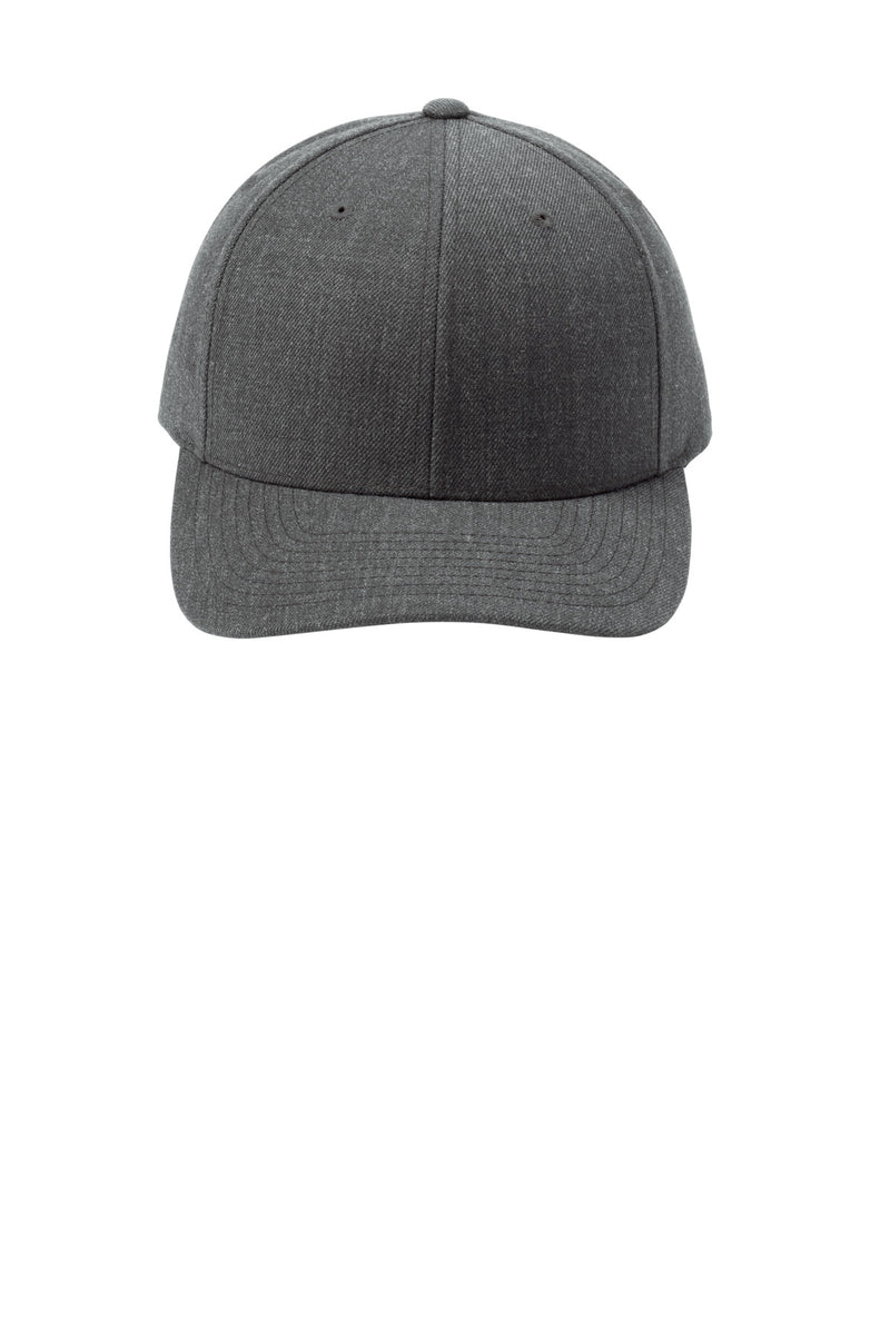 Sport-Tek  YP Classics  Curve Bill Snapback Cap - Dark Heather Grey