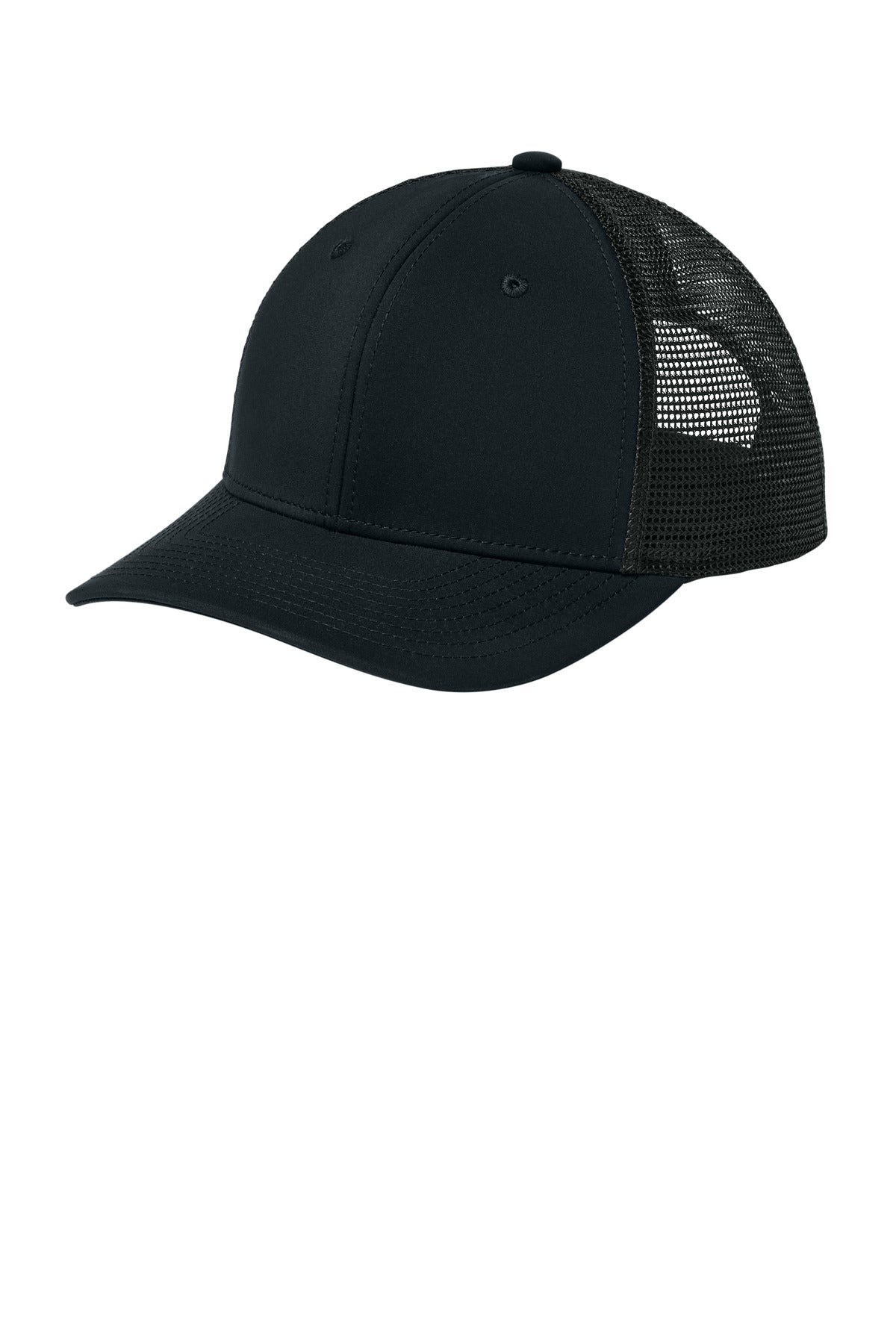 Sport-Tek Club Trucker Cap - Black/ Black