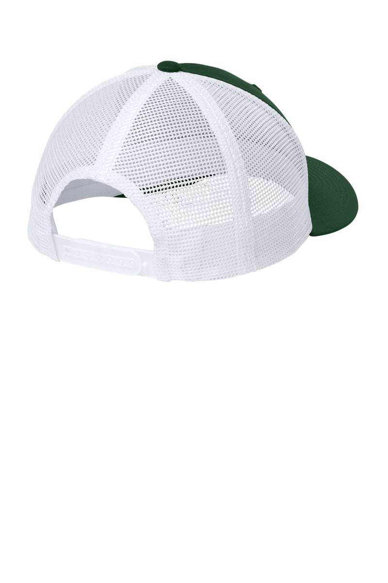 Sport-Tek Club Trucker Cap - Forest Green/ White