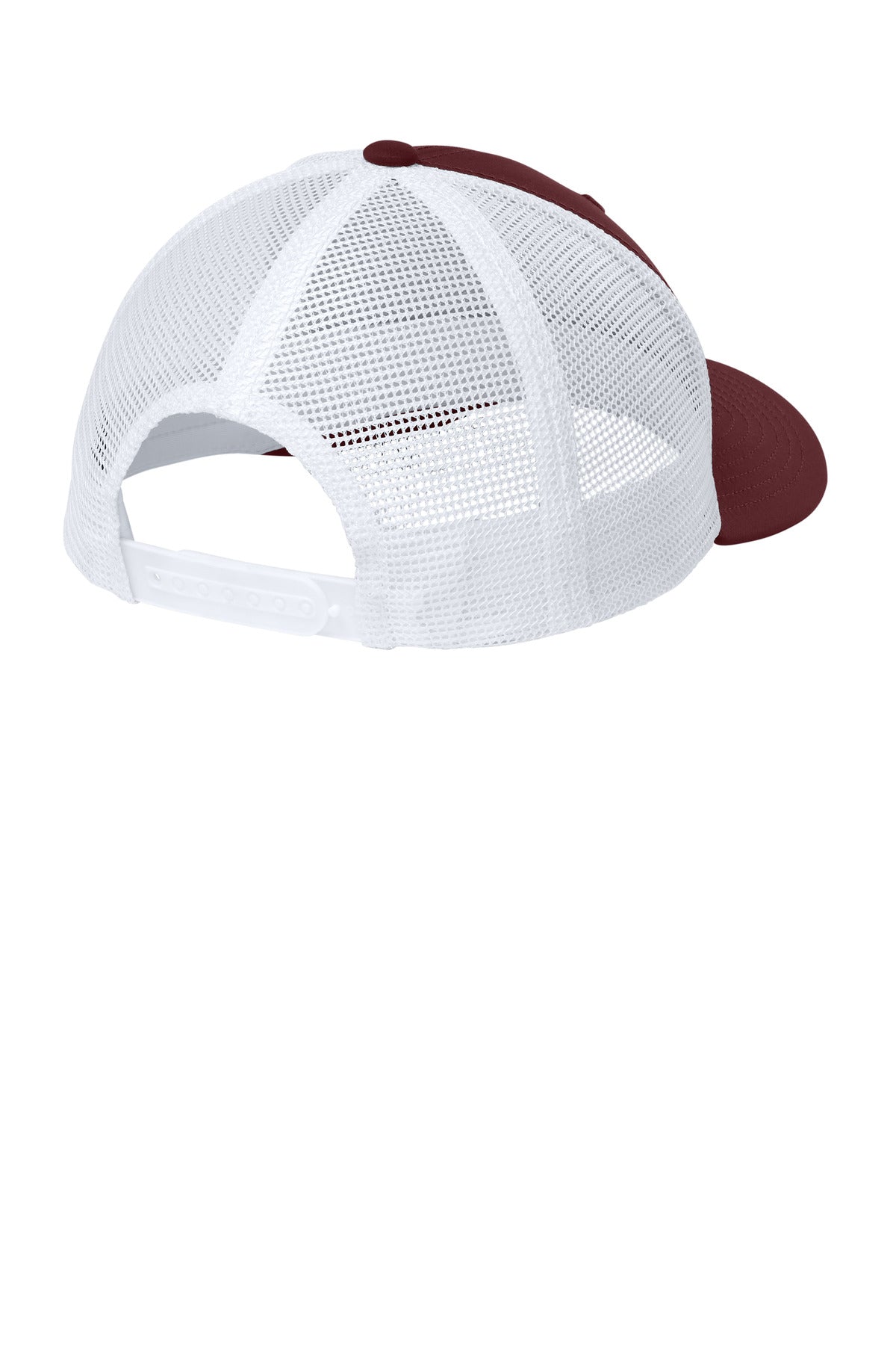 Sport-Tek Club Trucker Cap - Maroon/ White