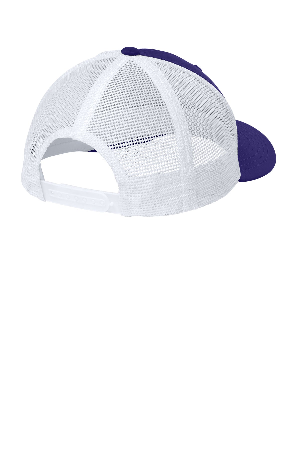 Sport-Tek Club Trucker Cap - Purple/ White
