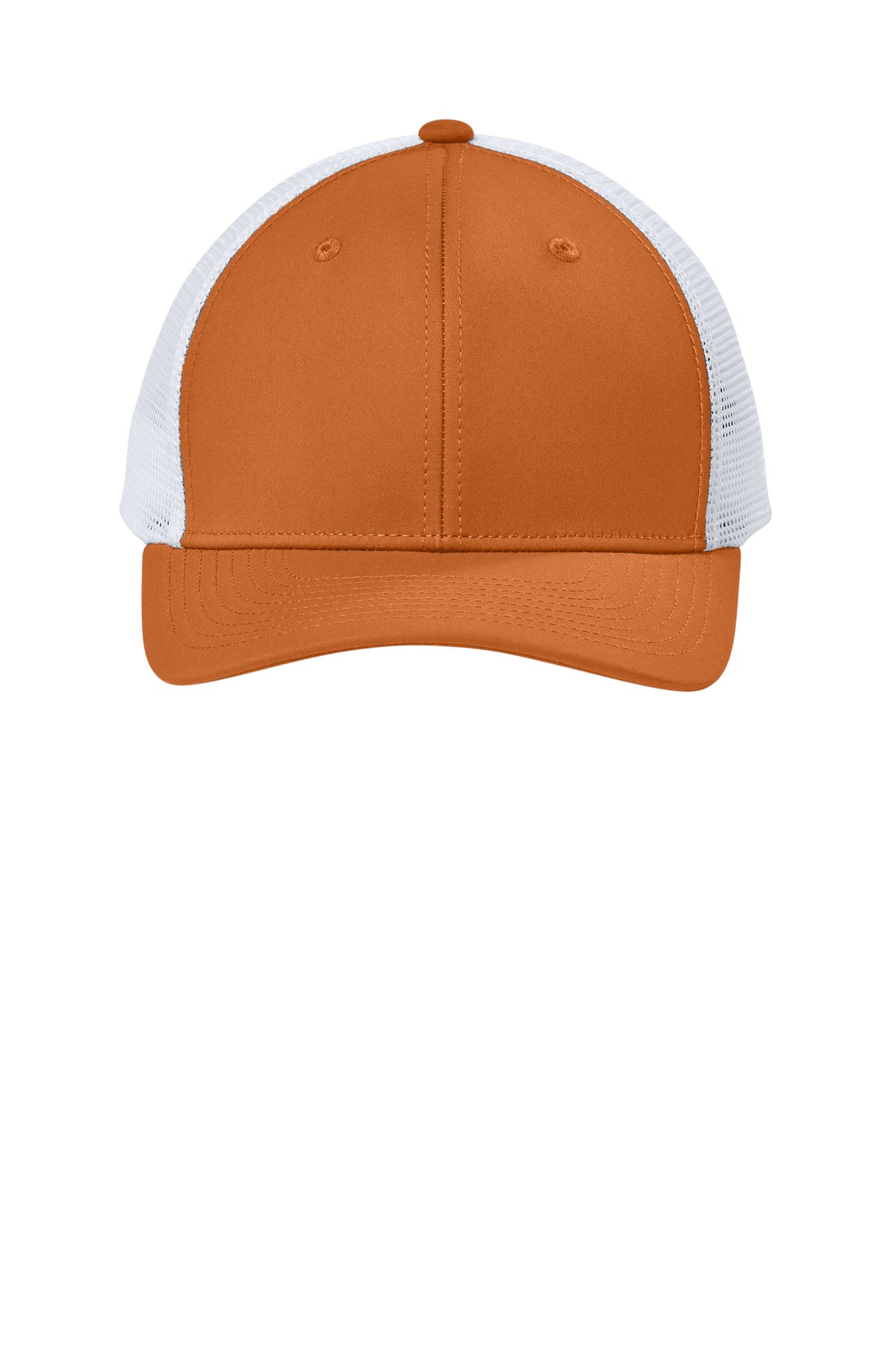 Sport-Tek Club Trucker Cap - Texas Orange/ White