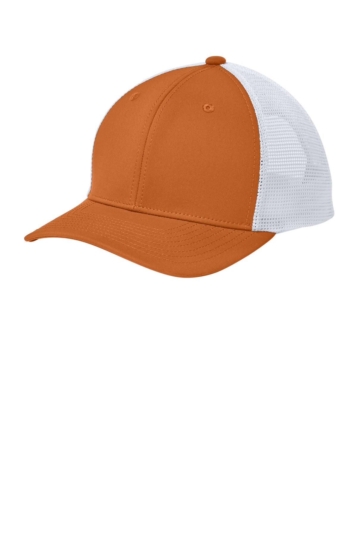Sport-Tek Club Trucker Cap - Texas Orange/ White