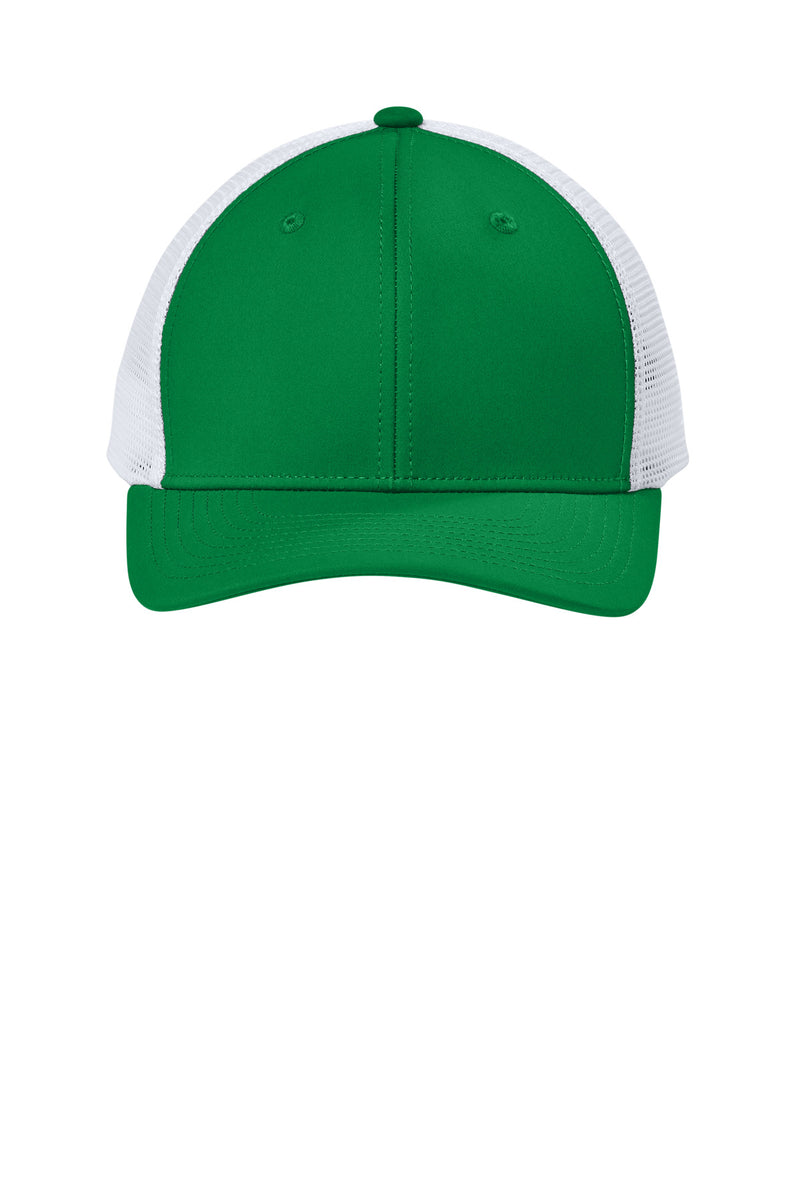 Sport-Tek Club Trucker Cap - True Kelly Green/ White