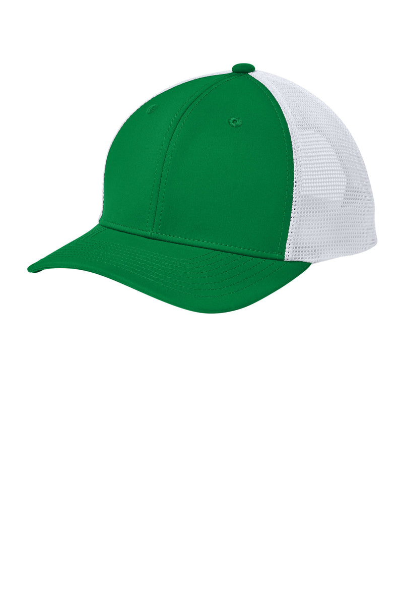 Sport-Tek Club Trucker Cap - True Kelly Green/ White