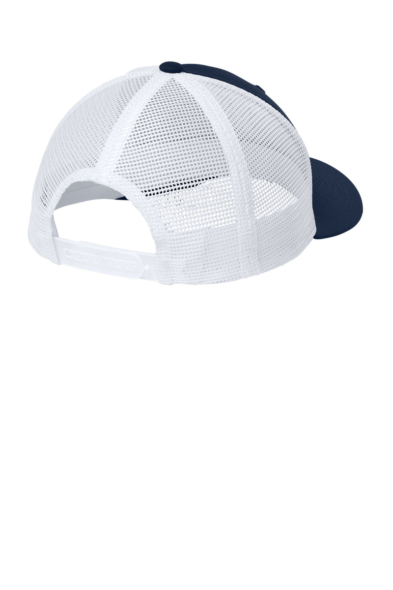 Sport-Tek Club Trucker Cap - True Navy/ White