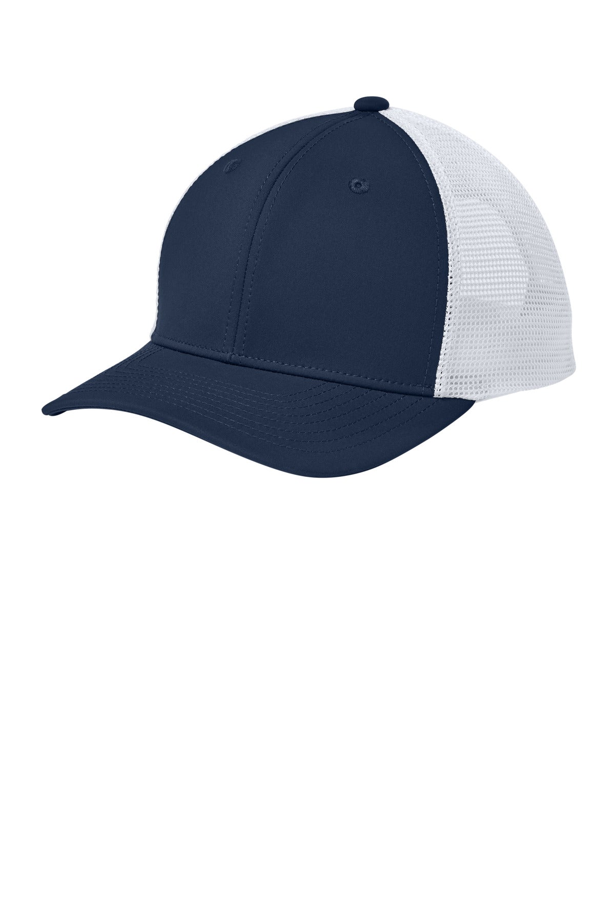 Sport-Tek Club Trucker Cap - True Navy/ White