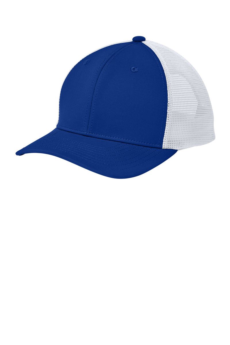 Sport-Tek Club Trucker Cap - True Royal/ White