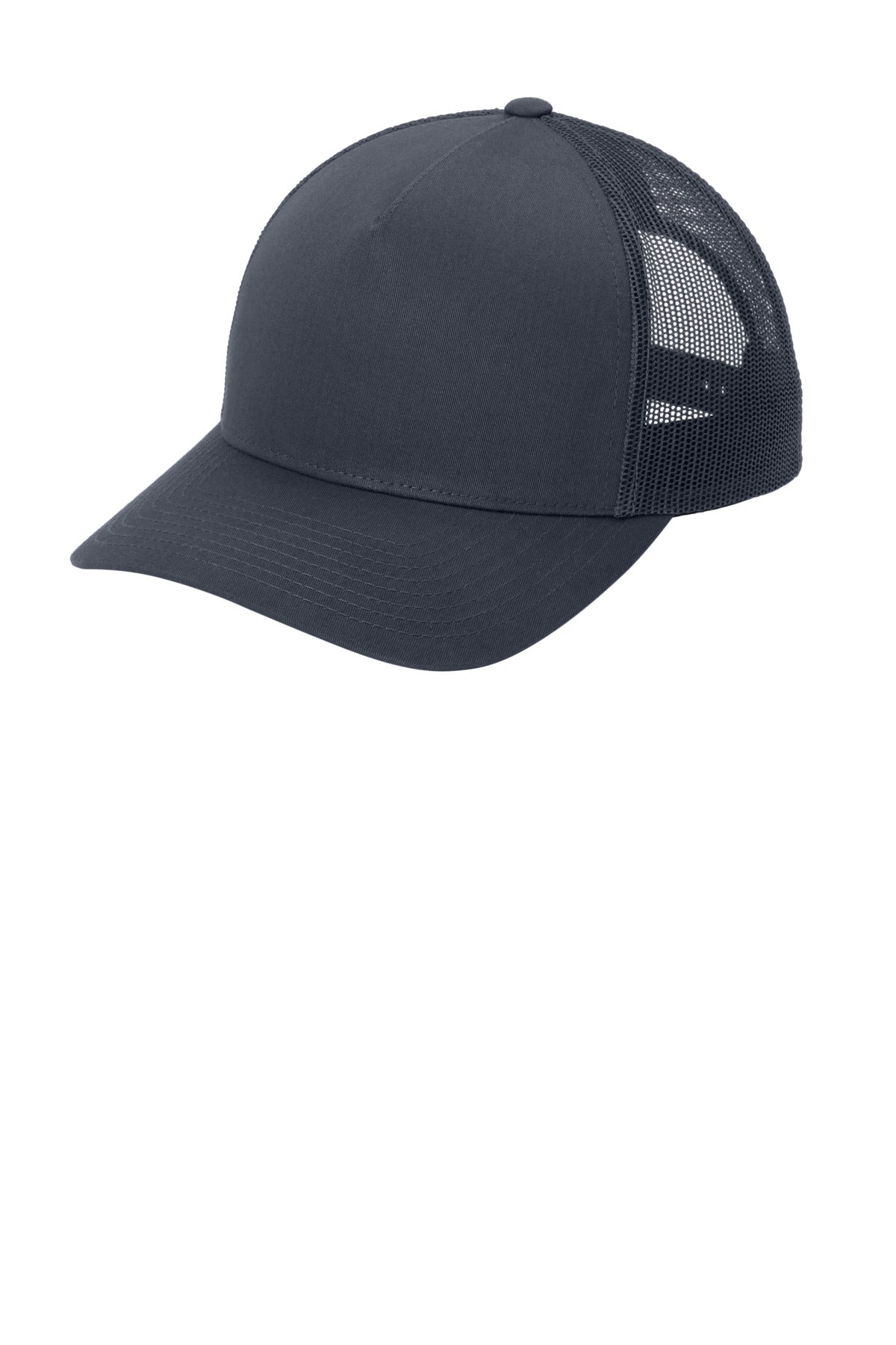 Sport-Tek YP Classics Retro Trucker 5-Panel Cap - Iron Grey/ Iron Grey