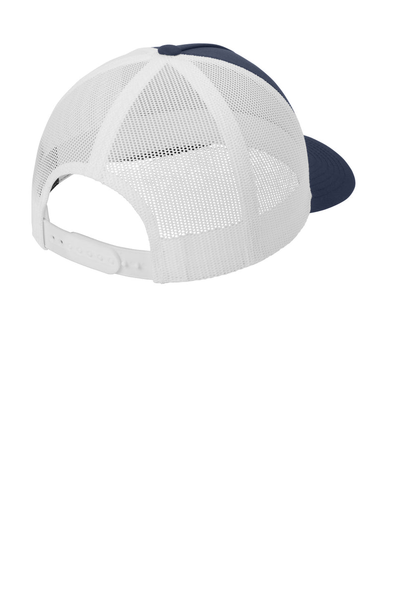 Sport-Tek YP Classics Retro Trucker 5-Panel Cap - True Navy/ White