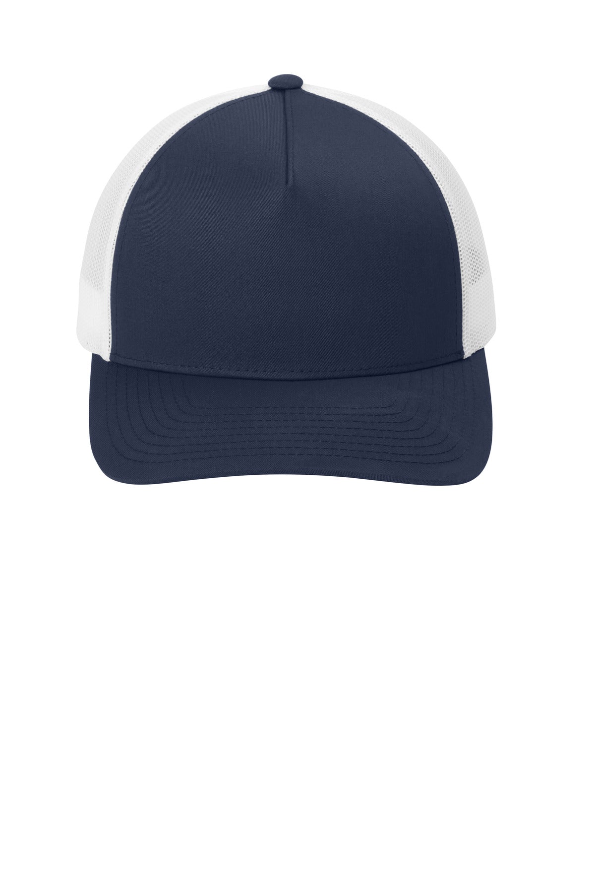 Sport-Tek YP Classics Retro Trucker 5-Panel Cap - True Navy/ White