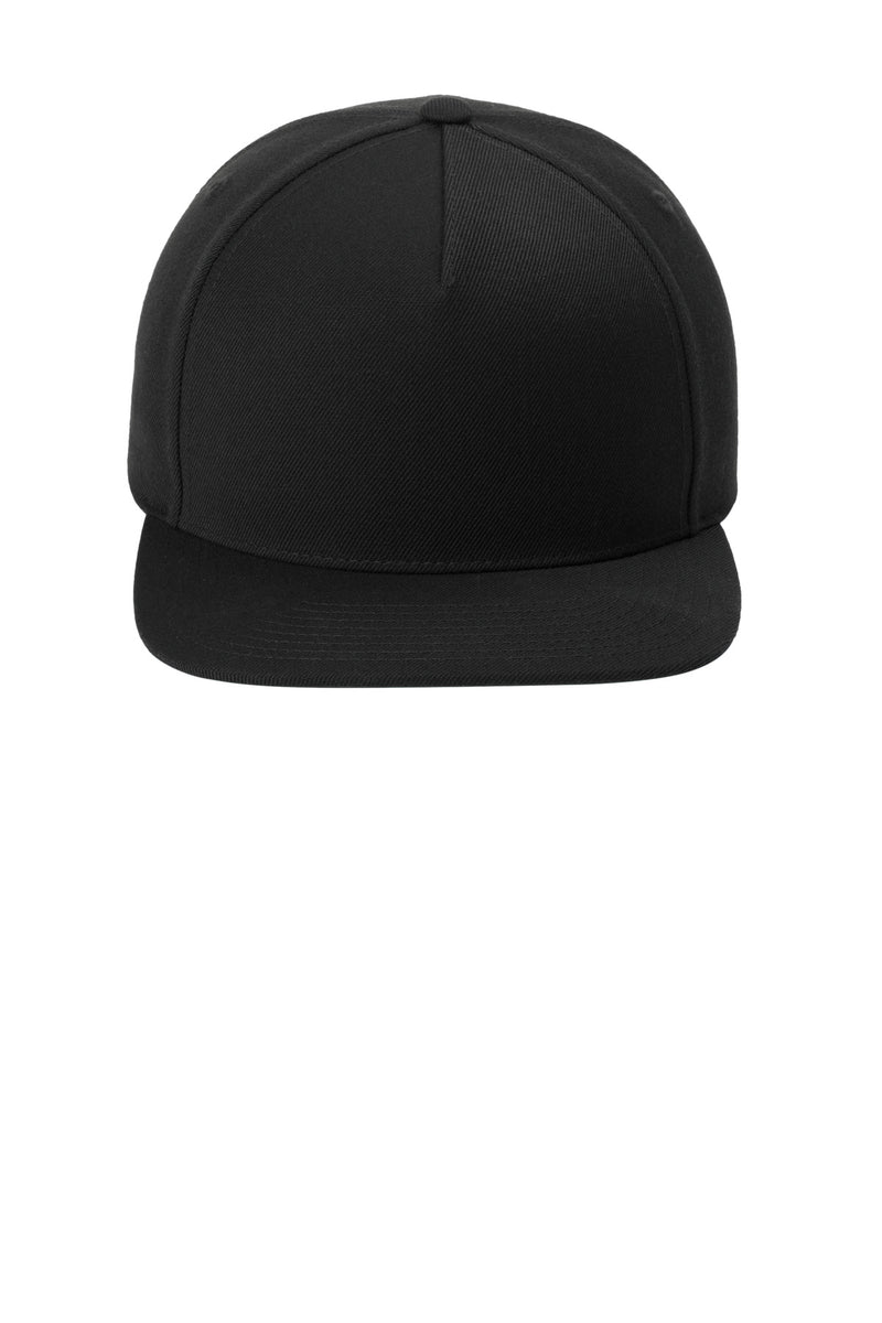 Sport-Tek YP Classics Premium 5-Panel Snapback Cap - Black